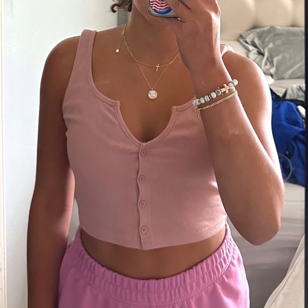 Pink Crop Top